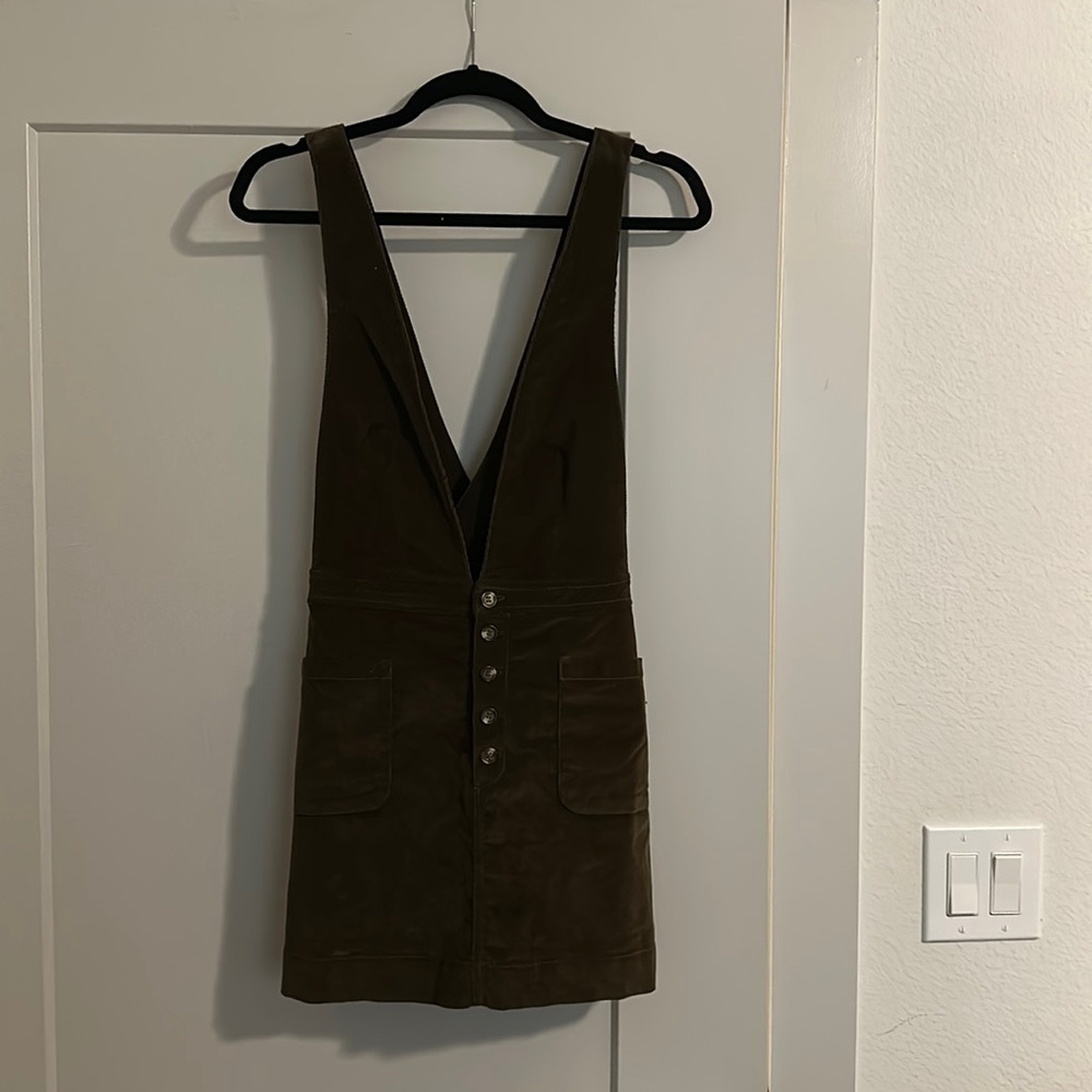 Free People Brown Jumpsuit with Button Detail